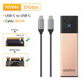 iDsonix M.2 NVMe SATA SSD Enclosure Dual Protocol Hard Drive Case USB3.2 10Gbps High Speed Type C External SSD Cover for Laptop. 