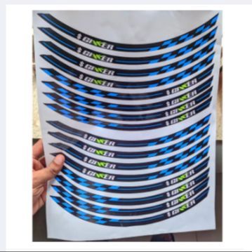 Wheel Rim sticker for motorcycle Suzukii bike. 1 set