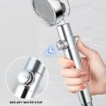 High Pressure Shower Head Water Saving Flow 360 Degrees Rotating with Fan Extension Showerhead Spray Nozzle Bathroom Accessories. 