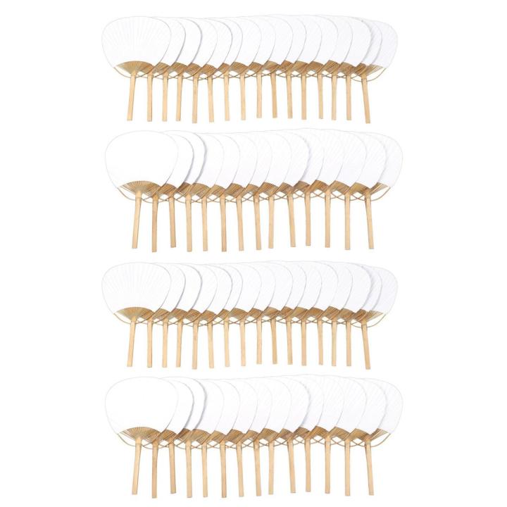 60 pcs/lot wedding White Paddle Fan for wedding decoration