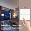 Tuya ZigBee Smart Scene Switch 4 Gang 12 Scene Switch Push Button Smart Life Controller Works With 2MQTT And ZigBee Gateway.