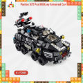 Toy House Panlos 572 Pcs Military Armored Car  12 in 1 City Building Block for Kids 25 Play Style. 