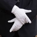 New Soft White Cotton Gloves Hand Moisturising Etiquette Formal Cotton Gloves Thin Black and White Gloves Driving Gloves. 