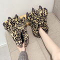 Animals Beast Claw Shoes Slides for Men Fun Chunky Fuzzy Slippers Male Plush Warm Bear Paw Lovers Funny slippers. 