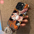Luxury One Piece Cool Zoro Luffy Case For Redmi 13C A1 12C 9A 12 10A 9 10C A2 9T 9C NFC Note 13 11s 11 10 9 12 10s 8 Pro Max Poco M3 X6 M6 C55 Mi 12 11 Lite Plating Metal Soft Case. 