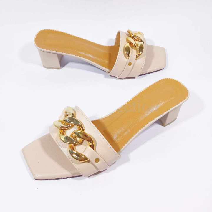 New Fashion Womens Casual Block Heel Slipper for Sandals