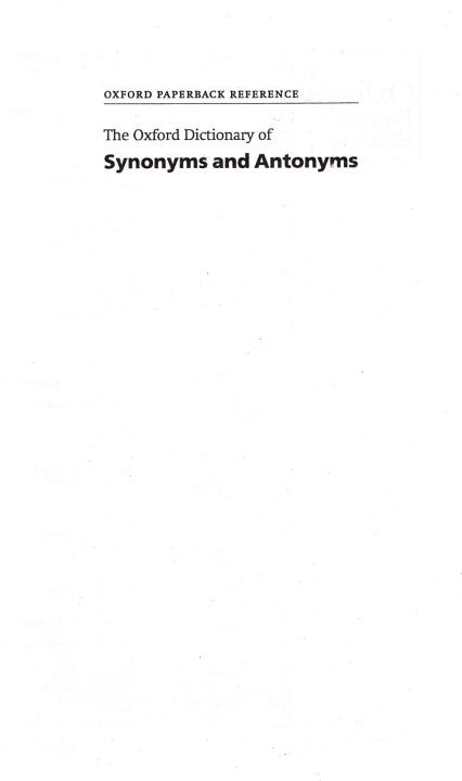 Oxford%20Dictionary%20Of%20Synonyms%20and%20Antonyms%20-%20Image%204