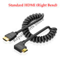 【Top-Rated Product】 1PCS HDMI to Mini HDMI cable, Micro Adapter Cable, HDMI Elbow Telescopic Spring Cable, 4k High-definition Camera SLR.