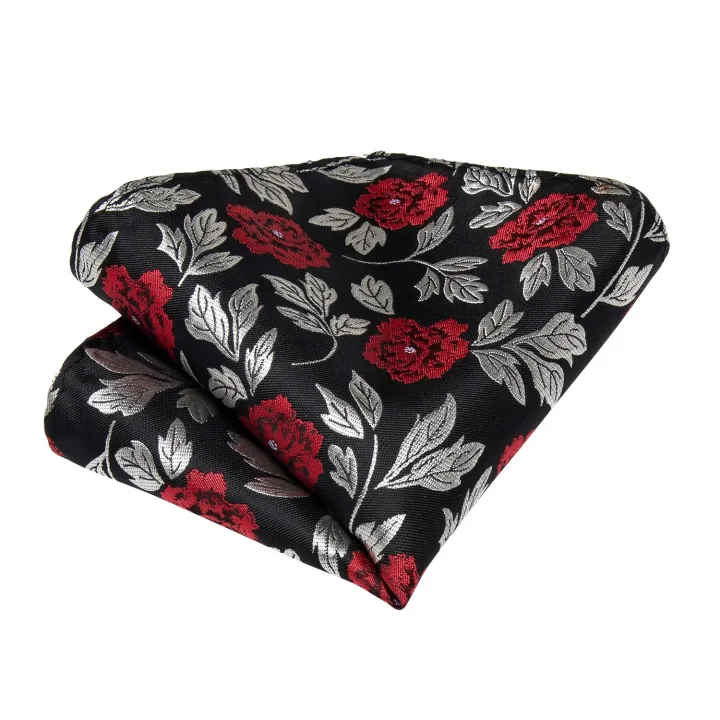 Black%20Red%20Rose%20Floral%20Ties%20For%20Men%208cm%20Men's%20Silk%20Neck%20Tie%20Handkerchief%20Cufflinks%20Set%20Business%20Wedding%20Tie%20Gift%20For%20Men%20DiBanGu%20-%20Image%205