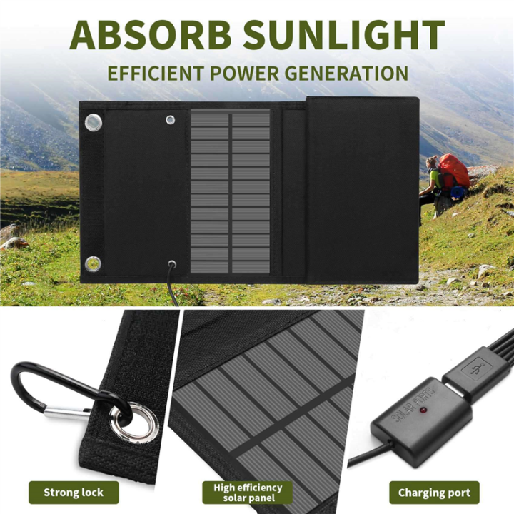 12W%20Foldable%20USB%20Solar%20Panel%20Cell%20Charger%20for%20Mobile%20Phone%20Hiking%20-%20Image%206
