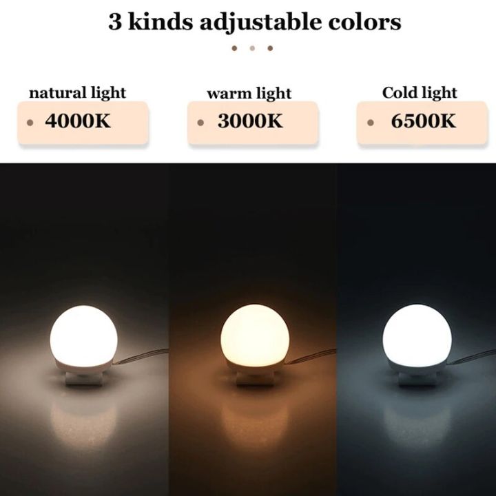 Makeup%20Mirror%20LED%20Light%204/6/8/10/12/14%20Detachable%20Bulbs%20LED%20USB%20Cosmetic%20Mirror%20Lamp%20Dressing%20Table%20Vanity%20Lights%20-%20Image%203