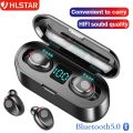 HLstar® F9-5 Air buds TWS Bluetooth Earphone Wireless Bluetooth Headphone Stereo Noise Cancelling Sport Waterproof Airpods With Microphone For Mobile.