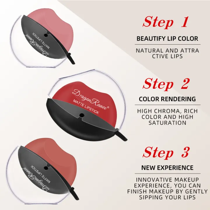 Lip-shaped%20Lipstick%20Makeup%20Lazy%20Blush%20Lipstick%20Matte%20Makeup%20Effect%20Moisturizing%20Lip%20Gloss%20Waterproof%20Non-stick%20Cup1PCS%20-%20Image%203