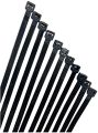 BLACK  8 inch  Cable zip ties Plastic wire ties Electrical cable ties-100pcs. 