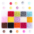 1Set/box ABS Imitation Pearl Beads Plastic Spacer Beads For DIY Jewelry Making. 
