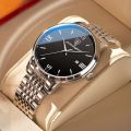 POEDAGAR Top Brand Watch Men Stainless Steel Business Date Clock Waterproof Luminous Watches Mens Luxury Sport Quartz Wristwatch. 