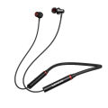 Black He05X Premium Quality Neckband Lenovo Headphone 5.1V Bluetooth Extra Bass Control Noise Cancellation Neckband - Neckband - Headphone. 