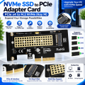 M.2 NVMe PCIE SSD to PCI Express 3.0 x4 Adapter Card for XP941 SM961 960Pro M6e. 