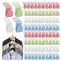 5-50Pcs Mini Clothes Hanger for Wardrobe Connector Hook Plastic Wardrobe Coat Extender Clips Holder Space Saving for Closet Home.