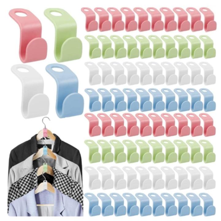 5-50Pcs Mini Clothes Hanger for Wardrobe Connector Hook Plastic Wardrobe Coat Extender Clips Holder Space Saving for Closet Home