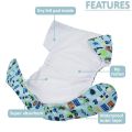 Washable Cloth Pants Baby Diaper with 3 Layer Pad -1 Pcs. 