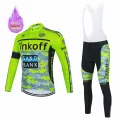 2022 Saxo Bank Tinkoff Winter Fleece Cycling Jersey Set Keep Warm Bike Clothing Mountian Bicycle Clothes Ropa Maillot Ciclismo. 