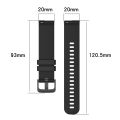 For Garmin Vivomove Style 20mm Carbon Fiber Striped Silicone Watch Band. 