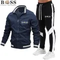 2023 Autumn/Winter BSS FLEXX APPAREL New Men's Jacket Set Casual Set Spliced Pants Baseball Stand Neck Jacket High Quality Jacke. 
