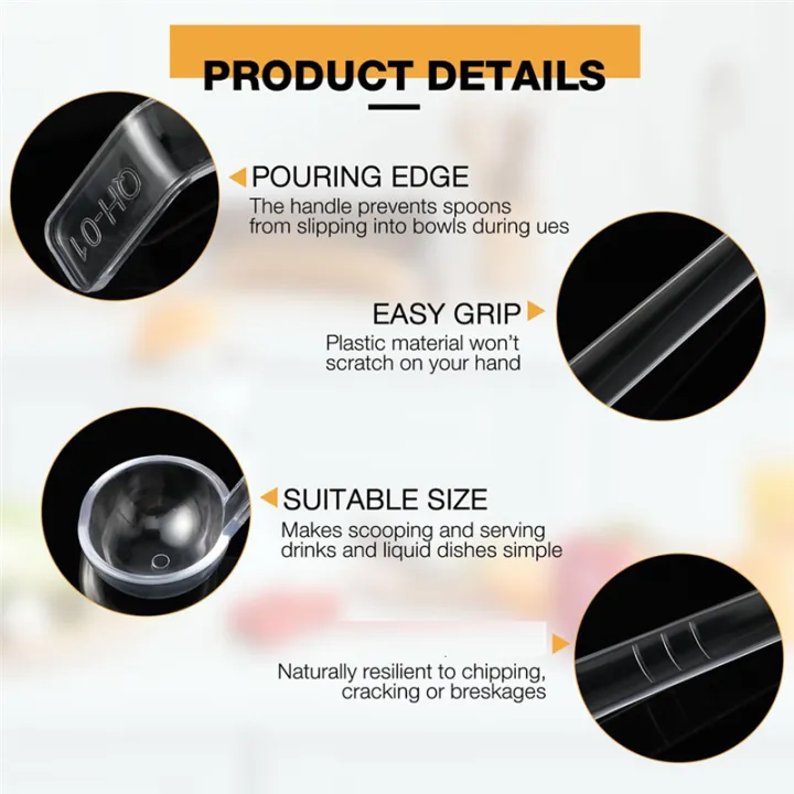 10%20Pieces%207.8Inch%201Oz%20Clear%20Small%20Ladle%20Mini%20Ladle%20for%20Sauce%20Long%20Handle%20Plastic%20Punch%20Bowl%20Ladle%20Serving%20Spoons%20About%2020cm%20-%20Image%205