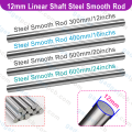 12mm Smooth Rod 12mm Linear Shaft Stainless Steel Smooth Rod Length 300mm 400mm / 12 Inches 16 Inches Motion Guide for 3D Printer CNC Machine. 