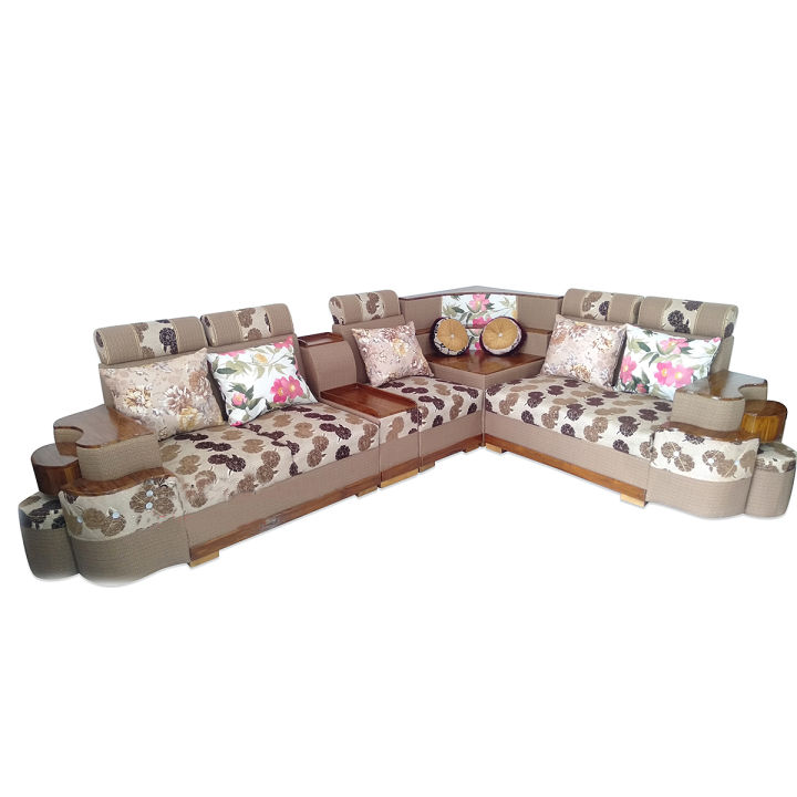 Chittagonge segun wood er conner sofa set S-254