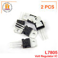 2Pcs- A Class LM7805 L7805CV L7805 7805 5V 1.5A Voltage Regulator IC 3 Pin TO-220 Package Fixed 5V Positive Voltage Regulator IC Electrical Circuitry & Parts.