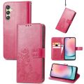 （COD)Four-leaf Clasp Embossed Buckle Leather Phone Case For Samsung Galaxy A25 5G/Samsung Galaxy S23 FE 5G/Samsung Galaxy A15. 
