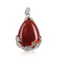 【Hannah Martin Store】Vintage Natural Quartz Teardrop Flower Gemstone Necklace Pendant Water Drop Pendants. 