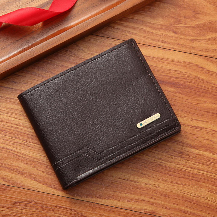 Pu Men'S Leather Wallet Versatile Large Capacity Multi Card Casual Men'S Wallet Material Short Men'S Wallet for Daily Use Travel Business Occasions Gift For Men Organizing Cards And Cash