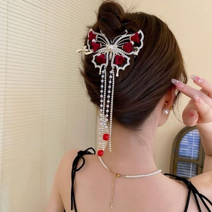 Rose%20Hairpin%20Women's%20Back%20of%20The%20Head%20Plate%20Hair%20Clip%20Headdress%20Temperament%20Twisting%20Clip%20Hairpin%20Hair%20Accessories%20-%20Image%205