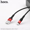 Hoco X26 3A Type C Cable Express Fast Charging Cable Data Cable Black 1M.