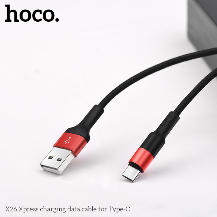 Hoco%20X26%203A%20Type%20C%20Cable%20Express%20Fast%20Charging%20Cable%20Data%20Cable%20Black%201M%20-%20Image%205