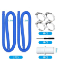 Replacement Pool Hose Water Cleaning Fittings Pipe Underground Swimming Pool Vacuum Cleaner Drain Blue Pipe. 