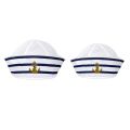 Unisex Adult Yacht Boat Ship Sailor Hat with Anchor Print Captain Hat Costume Hat Navy Style Marine Cosplay Teenager Hat.