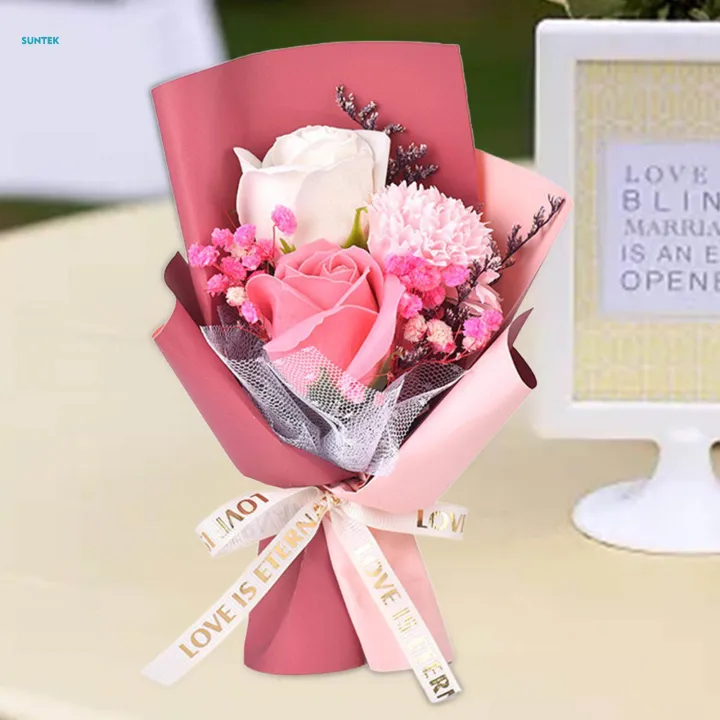 Soap%20Flower%20Bouquet%20Artificial%20Flower%20for%20Engagement%20Ceremony%20Anniversary%2020cm%20bean%20paste%20paper%20-%20Image%202