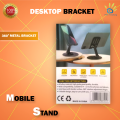 ZM-0113H Adjustable Desktop Mobile & Tablet Stand (4.7"–13") | Alloy Metal Foldable 360° Rotation Holder with Non-Slip Base for Phone, iPad & Desk Use. 