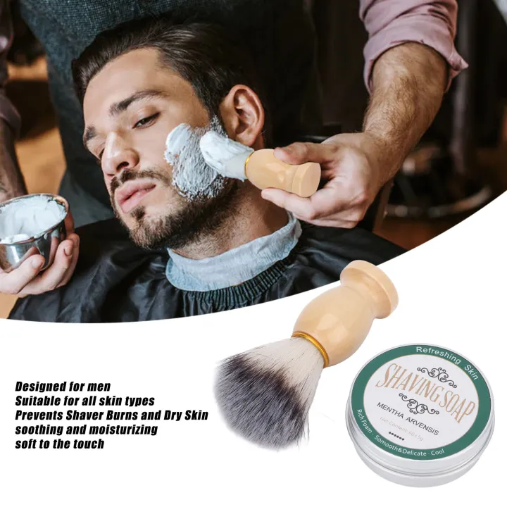2%20Pcs%2060g%20Shaving%20Soap%20Mint%20Fragrance%20Softening%20Beard%20Men's%20Shaving%20Soap%20Shaving%20Cream%20Shaving%20Brush%20Set%20-%20Image%204