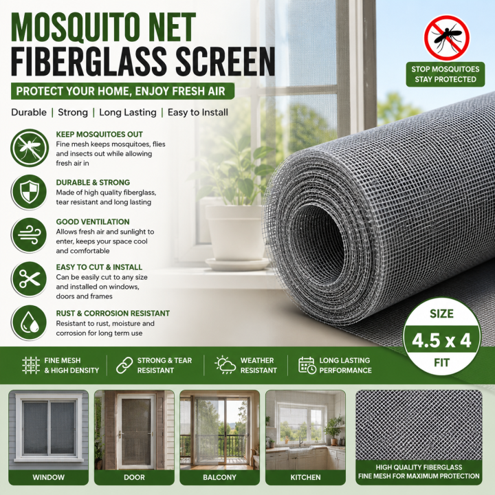 Mosquito Net Fiberglass Mosquito Roller Screen (4.5*4 Fit)