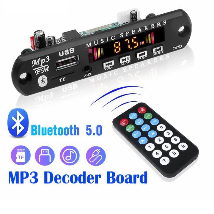 60W%2050W%20%20Bluetooth%205.0%20DIY%20MP3%20WAV%20Decoder%20Board%20DC%2012V%20Wireless%20Car%20USB%20MP3%20Player%20TF%20Card%20Slot%20USB%20FM%20with%20Mic%20-%20Image%203