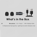 3 in 1 Wireless Lavalier Microphones for , Android, Camera, USB-C Microphone, Mini Microphone with Noise Reduction. 
