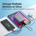 Qcy PB20A 20000mah 45W PD Fast Charging Powerbank with Build in Input+Output in 1 Cable. 
