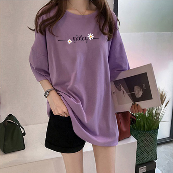 Lazy Solid Color T T-shirt Women's Summer Loose Mid-Length European Goods Large Green, Half-Sleeve T-shirt Bottom Disappear Clothes