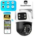 8MP 4K PTZ WiFi IP Camera Security Protection Dual Lens Screen Color Night Vision Auto Track CCTV Surveillance Camera ICSEE APP. 