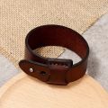 Modyle Punk Vintage Men Genuine Leather Bracelets Wide Black Brown Cuff Wrap Bracelets Bangles for Women Men Jewelry Gifts. 